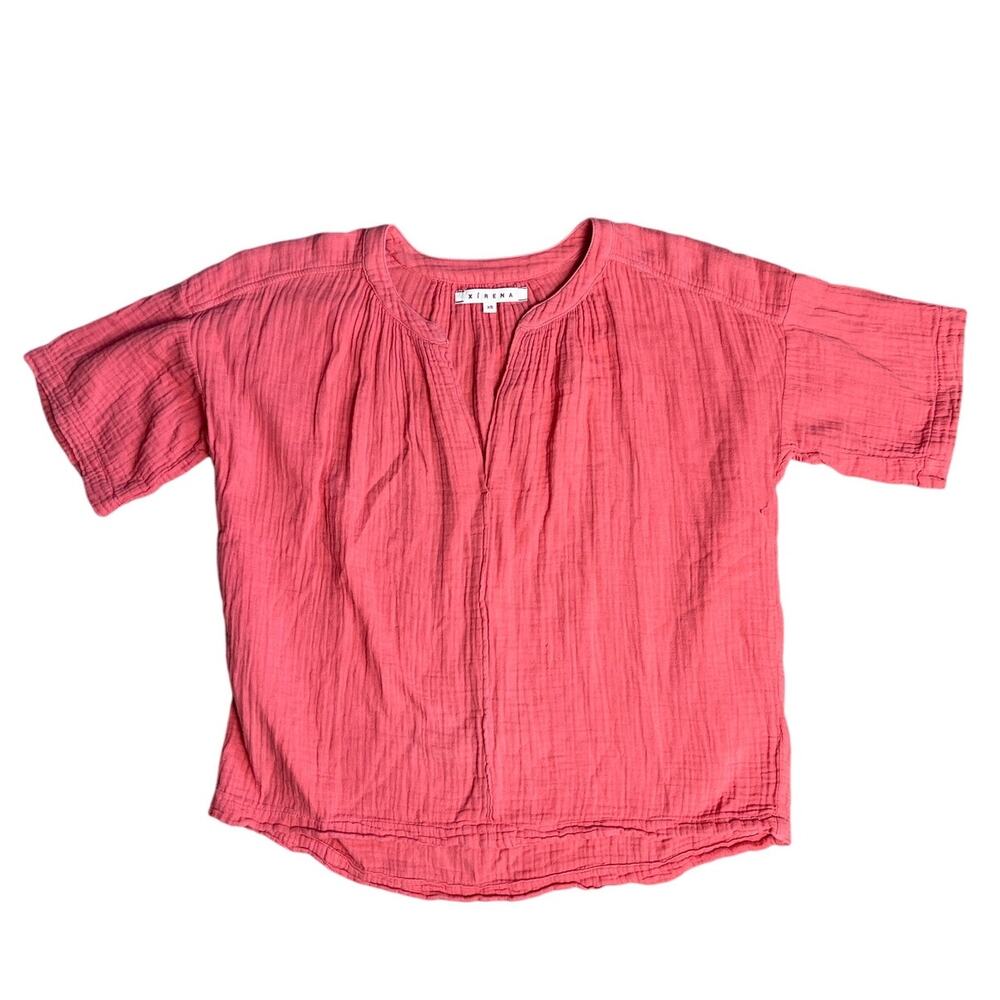 Xirena‎ Clem Lightweight Gauzy Boho V-Neck Top in Paprika Size XS - Picture 3 of 9